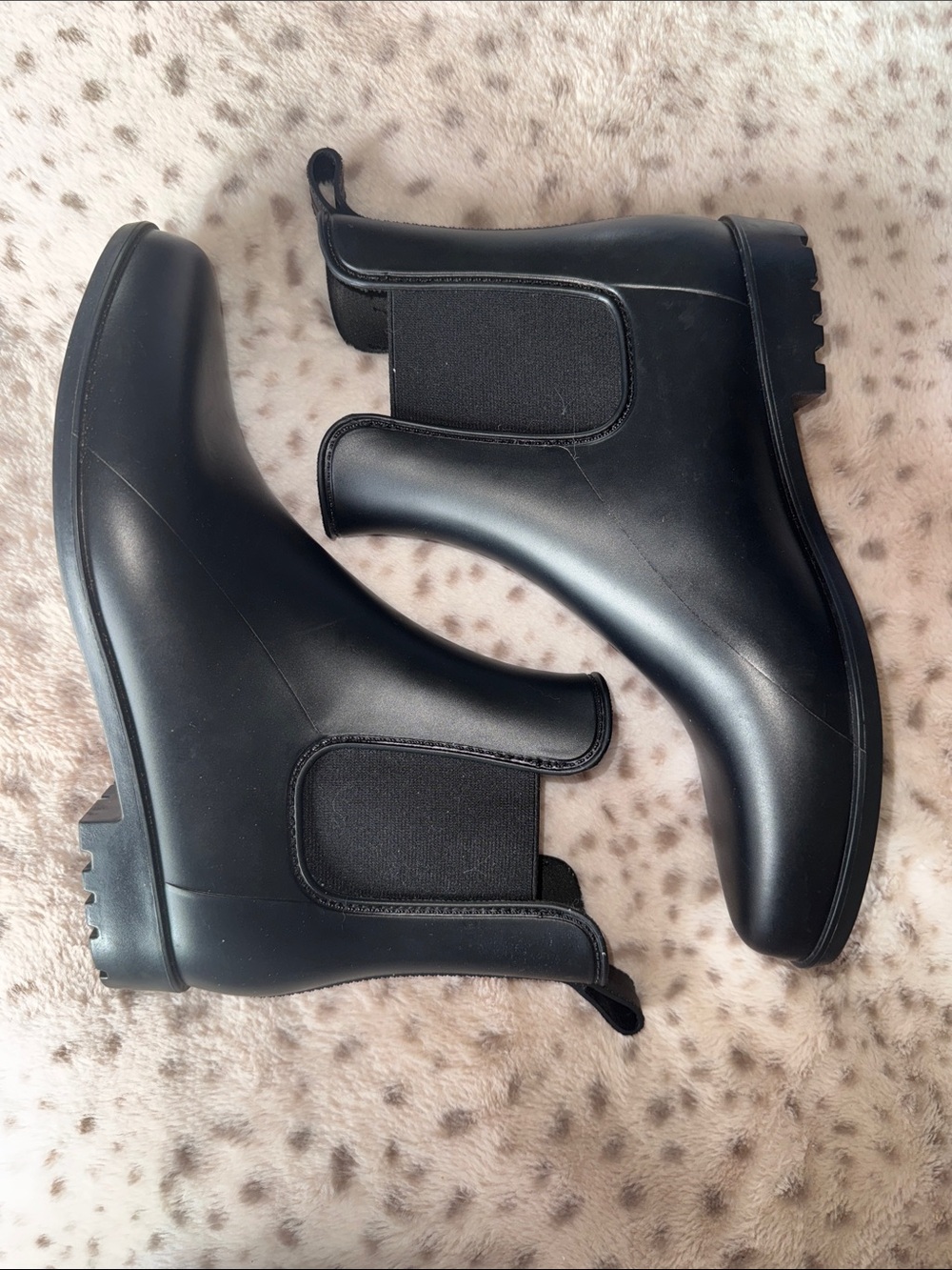 a new day Black Slip-On chelsea rain boot